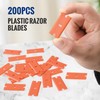 WORKPRO 200 Pack Plastic Razor Blades, Double Edged Scraper Blades,