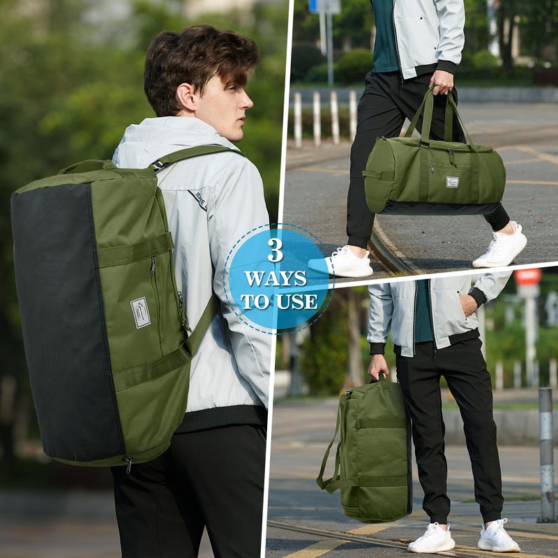 Lyweem Sports Gym Bag Men - Large 60L Travel Duffle