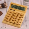 Multifunctional Bamboo Electronic Calculator Counter 12 Digits Solar & Battery