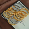 RINTOLER 12mm Gold Bangles for Women - 18K Gold Plated