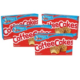 Drake's Coffee Cakes, 4 boxes, 32 Individually Wrapped Breakfast Pastries