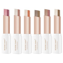 AIMALL Glitter Double Color Gradient Eyeshadow Stick Two Tone Eye Shadow Pen Cosmetics- Lustrous Gradient Eye Makeup with Moisturizing & Long-Lasting Formula, Easily Blendable & Adjustable Length