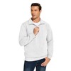 PINSPARK Men's Quarter Zip Fleece Cotton Pullover Sweatshirts Mock Neck