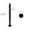 WenSilon(30 PCS) 3/16" x3-3/4 Black Concrete Screw Anchor Black Flat
