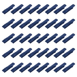 MECCANIXITY 40pcs Navy Blue Satin Table Napkins Polyester Square Bright Table Napkin Fabric Table Napkin for Event Wedding Party Table Decoration, 17 x 17 Inch