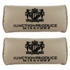 JUNCTION PRODUCE VIP Leather Beige Car Neck Pillow Headrest+Shoulder Pad