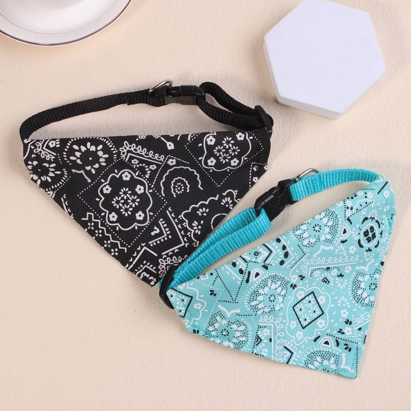 XIMA 6PCS Cat Bandana Collars with Removable Bow Tie for