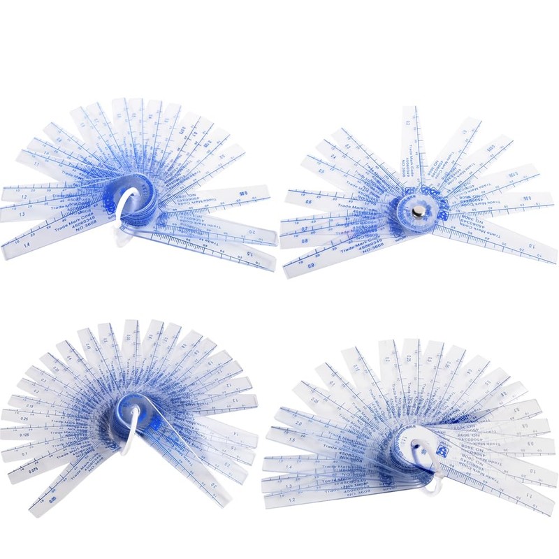 Feeler Gauge,19 Leaf 0.05mm to 2mm Gap Measuring Tool Plastic