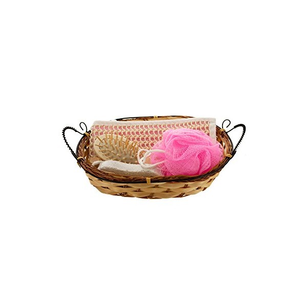 Kole Imports Bath Set in Wicker Basket