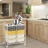 SILKYDRY 12 Drawer Rolling Storage Cart, Art Cart Organizer on