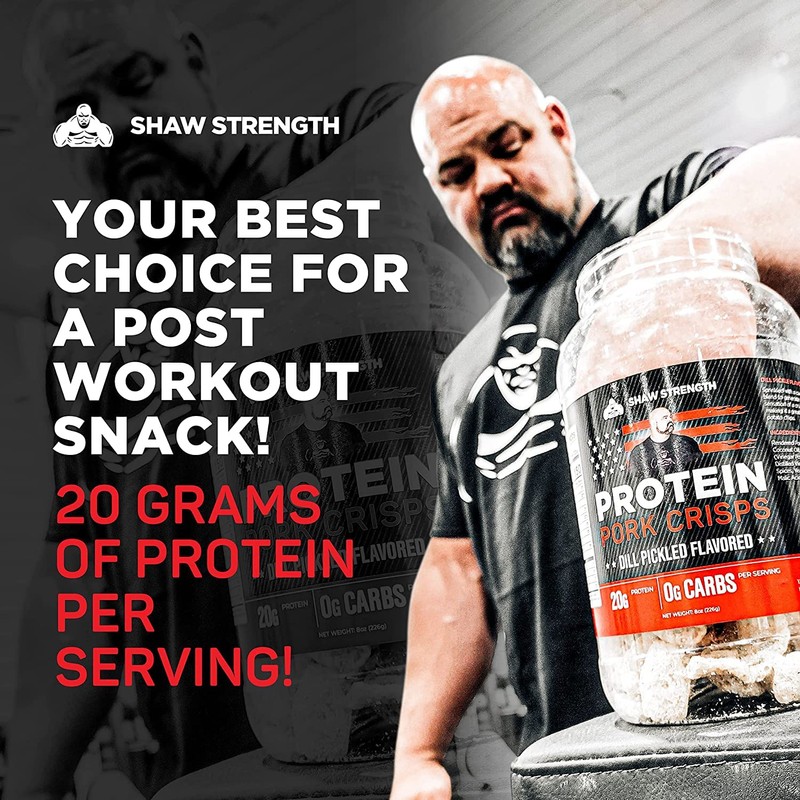 Shaw Strength Protein Pork Rinds (Churro, 8oz); Developed for World’s