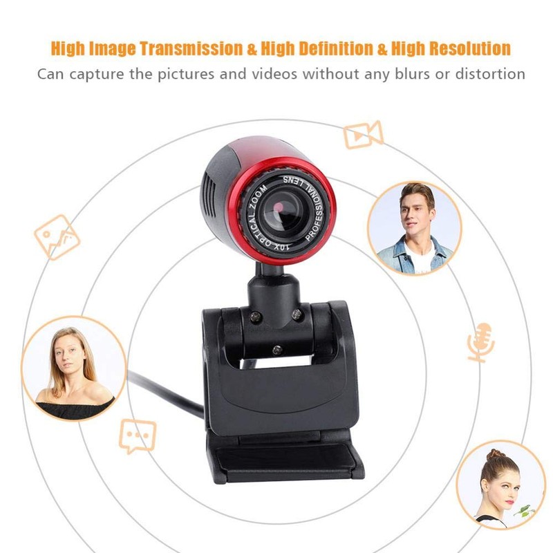 Elprico HD Webcam, USB2.0 PC Webcam with MIC 16MP HD