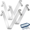 Pool Brush Clip V-Shaped Clip, Stainless Steel Pool Attachment Universal
