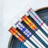 "Halten lenbenslang" Ceramic Chopsticks (10 Pairs) - Red Dragon Design
