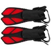 1 Pair Adjustable Swim Fins Soft TPR Open Heel Long