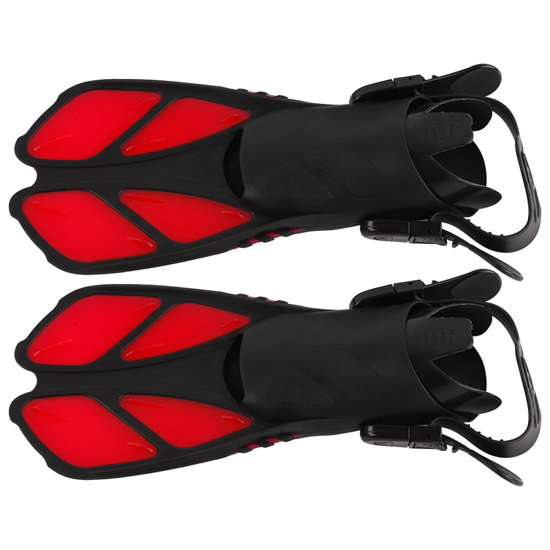 1 Pair Adjustable Swim Fins Soft TPR Open Heel Long