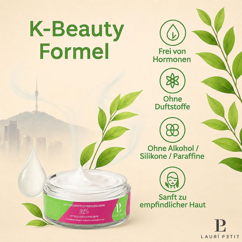 Lauri Petit Korean Skincare Snail Cream 92% Snail Slime 50