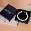 Candyfancy Pearl Bracelet Women's Men's White Round Simulated Beads 18/19/20