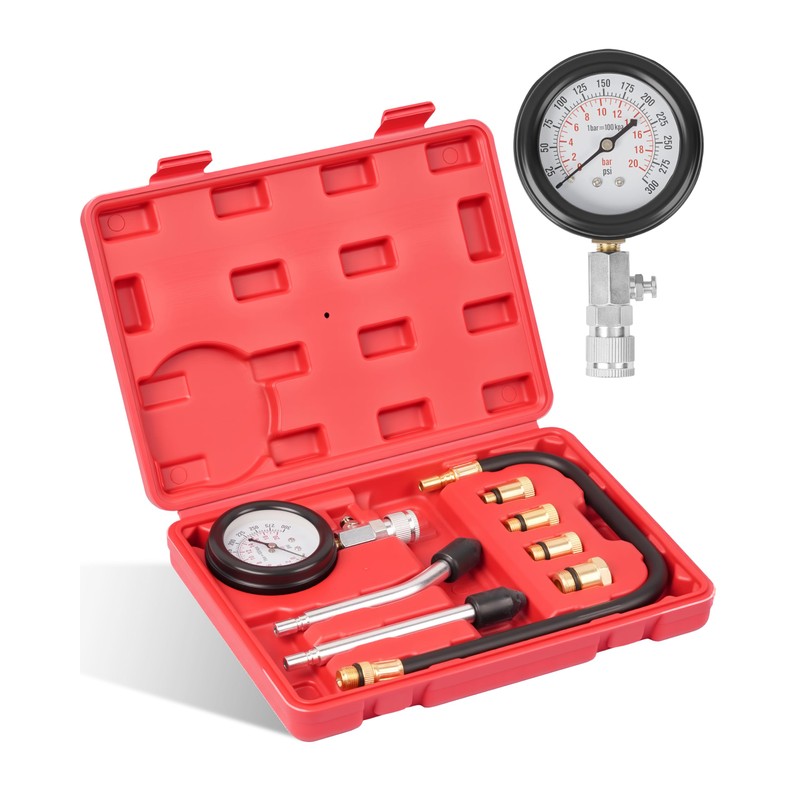 DAYUAN 8pcs Professional Petrol Engine Compression Tester Kit Set for