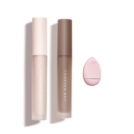 Foreverkey Shading Highlight Small Face Nose Shadow 3D Concealer Transparent Highlighter Cream Shading Natural Chinese Cosmetics (01#+02#)