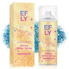 Body Glitter Spray for Hair and Body, Hair Glitter Spray for Clothes, Face, Skin, Long Lasting Spray Glitter Suitable for Music Festival Rave and Makeup Prom 4.05 FL Oz (Blue)