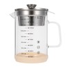 Kichvoe Glass Pitcher: Food Strainer Soy Milk Filter Teapot With