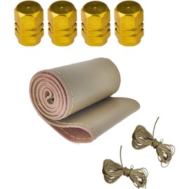 Genuine Leather Car Steering Wheel Cover,Universal Fit 13-15 inch Car Truck Steering Wheel Cover,Leather Steering Wheel Cover Lace Up, Stitch On Wrap, DIY Stitch w/Needle Thread