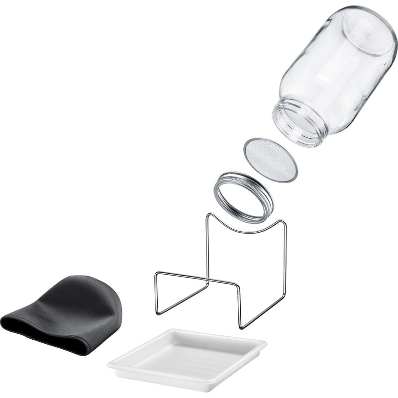 Westmark Sprossenglas Set, 1 STK. – Sprossen Anzuchtset mit Edelstahl-Siebdeckel