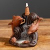 Ornamental Backflow Incense Burner Incense Holder Home Ornament with Dolphin