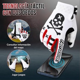 WOTOW Guantes de Ciclismo de Dedo Completo para Hombre Mujer, Guantes con Almohadilla Transpirables Antideslizantes y Pantalla Táctil, Accesorios para Bicicleta De Montaña Motociclista
