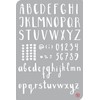 Stencil Template Bullet Journal Alphabet Letters 18 x 12 cm