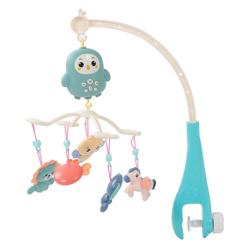 Baby Crib Mobile with Music Lights 360 Degree Rotation Timing