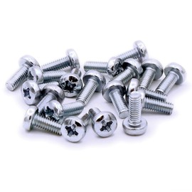 M4 (4mm x 10mm) Pozi Pan Machine Screw (Bolt) - Steel (Pack of 20)