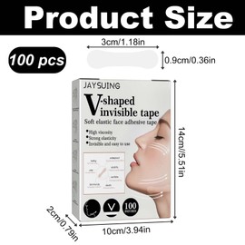100 Stück Face Tape, Face Lifting Tape, Face Tape Lifting Gesicht Unsichtbare Dünne Gesicht Aufklebe, Myofasziales Gesichtsstraffungsband für Stirnfalten Lächelnfalten