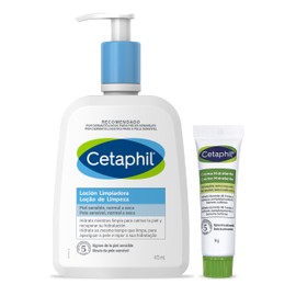 CETAPHIL Routine Sensitive Skin Care Set Facial Cleansing Lotion 470ml + Mini Moisturizer 14g