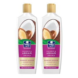 Parachute Advansed Argan Shampoo for women & men | Repairs Dry & Damaged Hair| Moisturizes Hair| 0% Harmful Chemicals | 11.4 Fl oz | Pack of 2