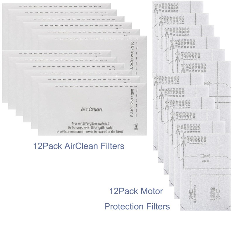 12 Pack AirClean Filters and Motor Protection Filters Compatible with