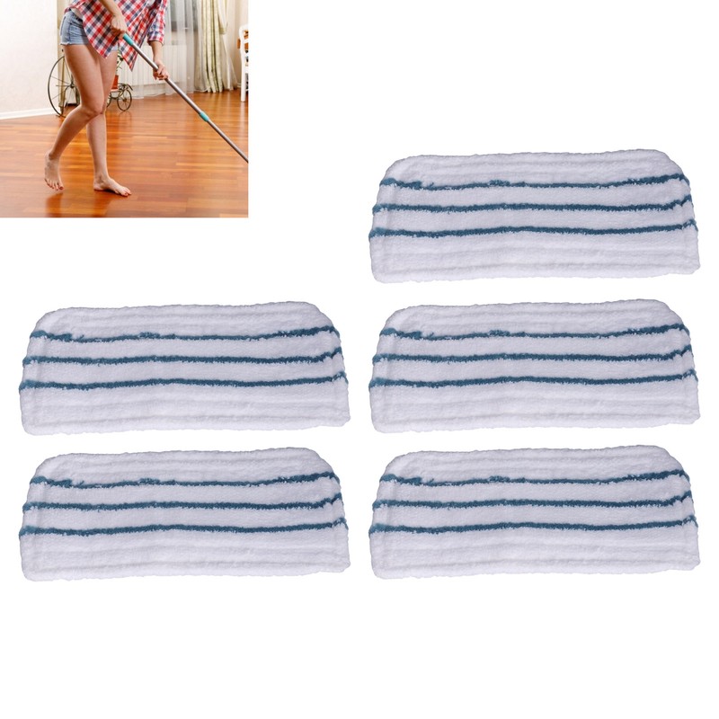 5PCS Washable Fiber Mopping Pads Replacement Steam Mop Accessory Fit