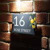 Badgemaster Modern Anthracite House Number Sign Plaque Stainless Steel Standoffs