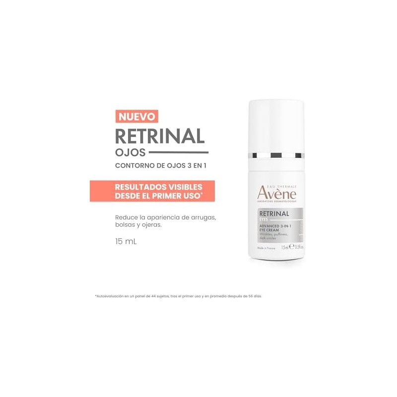 Avene Retrinal Crema Contorno de Ojos 3 en 1 Reduce