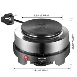 Bordeag Electric Tea Stove, Electric Mini Stove 220 V 500 W Electric Heating Plate, Electric Mini Stove, Portable Multifunctional Heating Plate, Mini Hob for Tea, Coffee, Kitchen