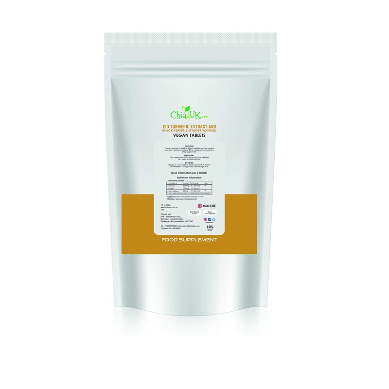 Turmeric Tablets 2000mg with Black Pepper & Ginger | 120