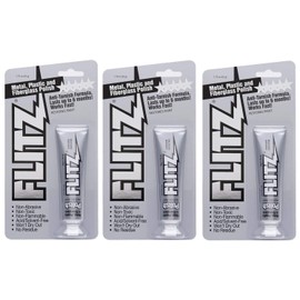 Flitz Multi-Purpose Metal Polish Paste - 1.76oz Tube of USA-Made Chrome Polish - Works on Stainless Steel, Aluminum, Plastic, Jewelry and Cars - Non-Abrasive Cleaner & Rust Remover (3 Pack)