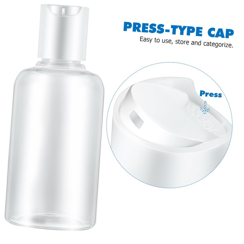 TOVINANNA 12pcs Travel Bottles Refillable Press Bottles for Shampoo Lotion