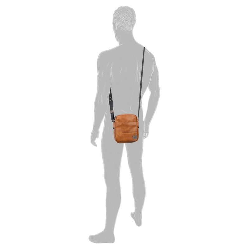 camel active Laos Men's Crossbody Bag Small Cognac Brown, cognac