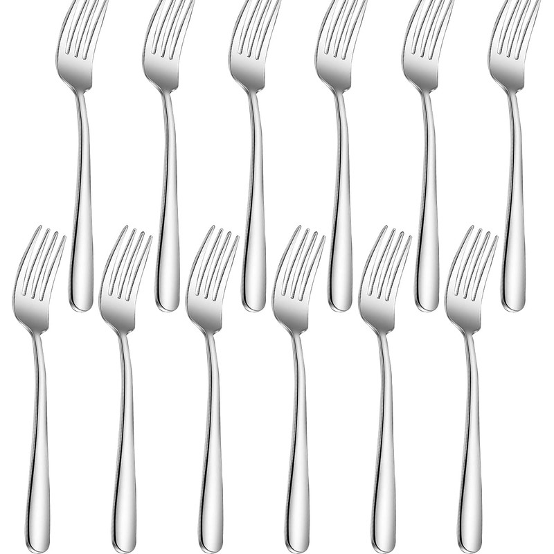 Dinner Forks,Stainless Steel Cutlery Fork Set,Pack of 12