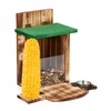 Relaxdays Squirrel Feeder Wooden Squirrel Feeder with Corn Cob Holder