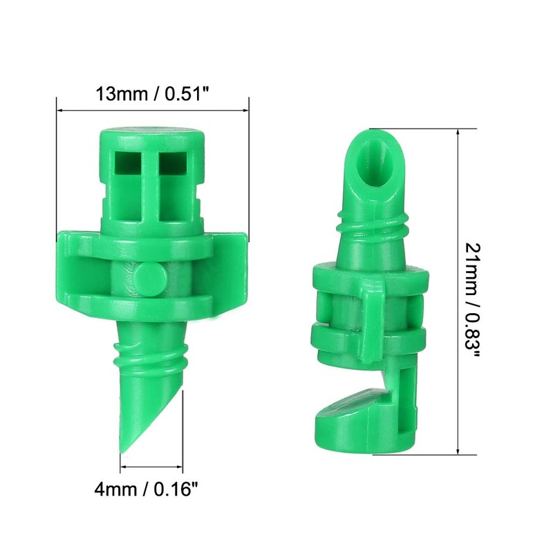 uxcell Micro Sprayer Fan Jet, 180 Degree Refraction Atomized Dripper