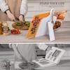 PUERSI Cook Book Stand for Kitchen Counter, Wooden Cookbook Holder,