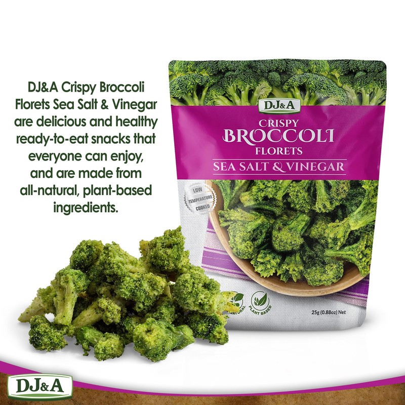 DJ&A Broccoli Florets Salt & Vinegar 12 x 25g